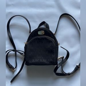 Michael Kors mini black backpack